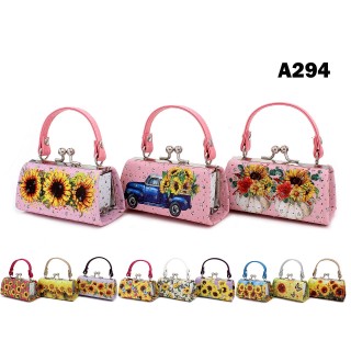 Lipstick Case - Sun Flower with  Glitter Print - 12PCS/PACK - LS-A294